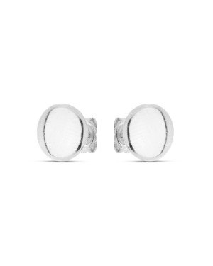 Brinco AG Redondo 10mm Meia Bola Lisa - G3 - 10mm x 10mm - 1.53gr