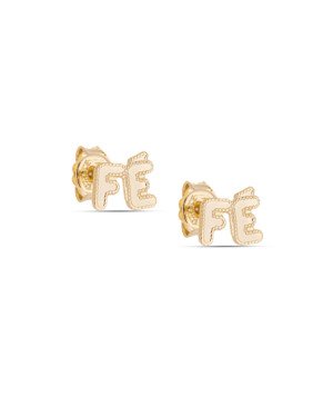 Brinco Fe Lisa Borda c/ Bolinhas  - 00 - 8mm x 7mm - 0.76gr