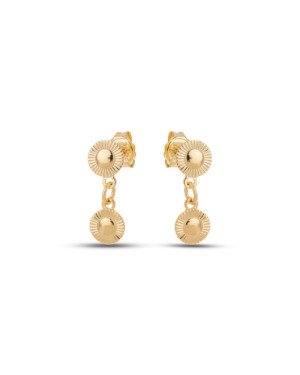 Brinco c/ 2 Botoes Diamantados 6mm - 00 - 8mm x 18mm - 1.21gr