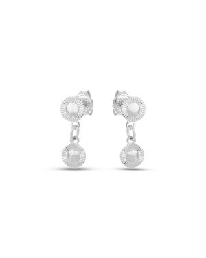 Brinco AG c/ 2 Botoes Diamantados 6mm - G3 - 8mm x 18mm - 1.20gr