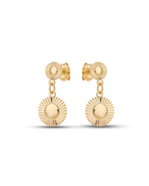 Brinco Botao 6mm c/ Botao Diamantado 10mm - 00 - 10mm x 21mm - 1.76gr
