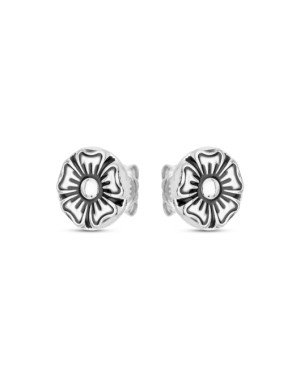 Brinco AG Redondo 10mm c/ Flor p/ Resina - G3 - 10mm x 10mm - 1.57gr