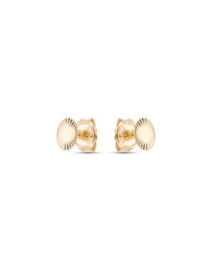 Brinco Oval 6mm Diamantado Macico - 00 - 4mm x 6mm - 0.66gr