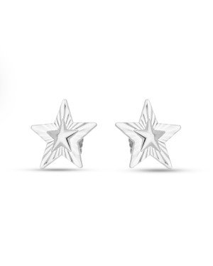 Brinco AG Estrela 17mm Centro Abaulado Borda Diamantada - G3 - 17mm x 17mm - 2.50gr
