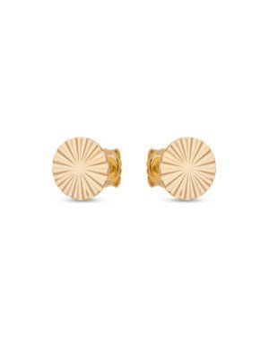Brinco Redondo 10mm Diamantado Riscado - 00 - 10mm x 10mm - 1.31gr