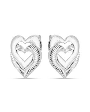 Brinco AG Dois Coracoes 18mm Liso e Caracol - G3 - 17mm x 18mm - 3.14gr