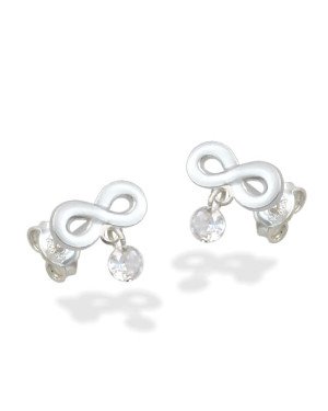 Brinco AG Infinito 10mm c/ Zirconia  - G5 - 10mm x 10mm - 1.03gr