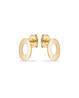 Brinco Oval 10mm Macico Vazado - 00 - 7mm x 19mm - 1.00gr