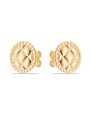 Brinco Redondo 12mm Estampado Almofada c/ Borda Torcida  - 00 - 12mm x 12mm - 1.81gr