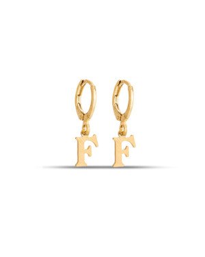 Brinco Argolinha c/ Letra Lisa 1-045F - 00 - 12mm x 22mm - 1.40gr