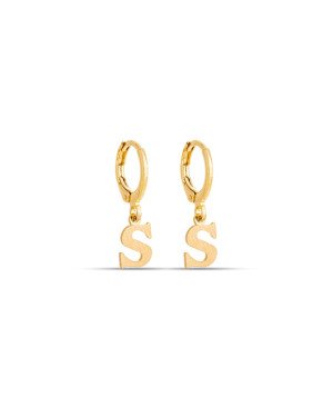 Brinco Argolinha c/ Letra Lisa 1-045S - 00 - 12mm x 22mm - 1.40gr
