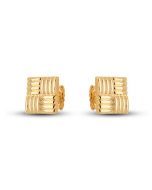 Brinco Quadrado 9mm Trancado - 00 - 9mm x 17mm - 1.80gr