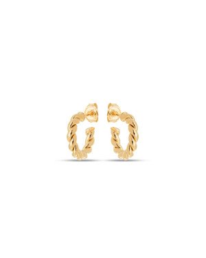 Brinco Argola Torcida 14mm Pequena (Pino) - 00 - 3mm x 14mm - 2.20gr