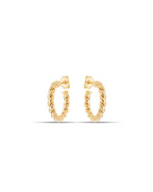 Brinco Argola Torcida 16mm Media (Pino) - 00 - 3mm x 16mm - 2.40gr