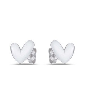 Brinco AG Coracao Irregular 8mm Macico  - G5 - 9mm x 8mm - 0.79gr