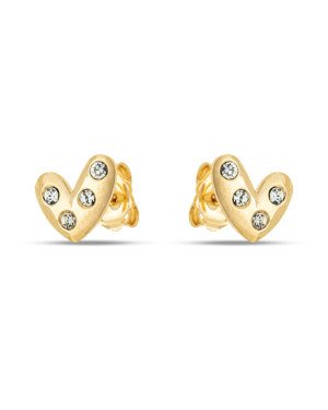 Brinco Coracao Irregular 8mm c/ Pedra  - 00 - 9mm x 8mm - 0.90gr