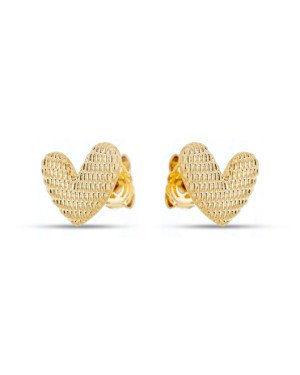 Brinco Coracao Irregular 10mm Textura  - 00 - 10mm x 11mm - 1.20gr
