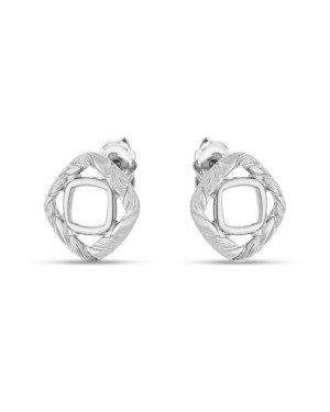 Brinco AG Losango Vazado 13mm Corda - G3 - 13mm x 13mm - 1.39gr