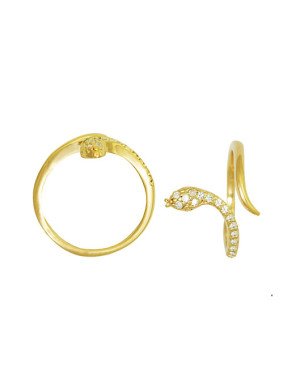 Anel Fundicao - 16 Zirconia - Aberto c/ Cobra - 00 - 1mm x 1mm - 2.49gr