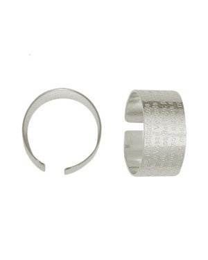 Anel AG De Regulagem c/ Oracao Pai Nosso - G1 - 1mm x 1mm - 3.24gr