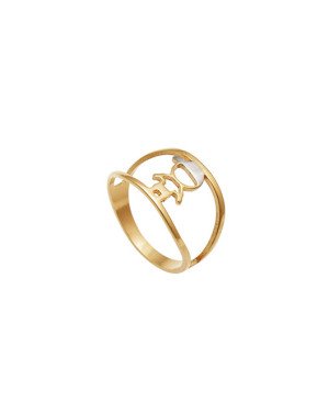 Anel Fundido 2 Fios c/ Menino (c/ Rodio) - 00 - 16mm x 13mm - 1.70gr