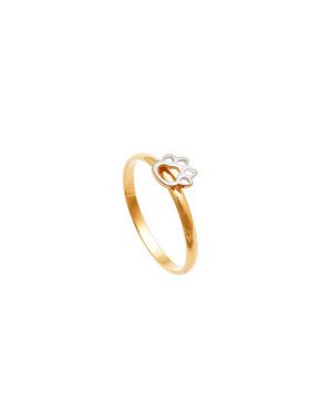 Anel Fundido Pata Pet  (c/ Rodio) - 00 - 20mm x 6mm - 0.90gr