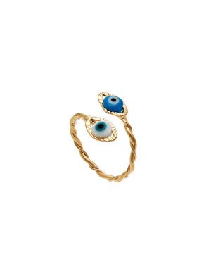 Anel Regulagem Fio Torcido c/ 2 Olhos Grego 4mm - 00 - 4mm x 17mm - 0.60gr