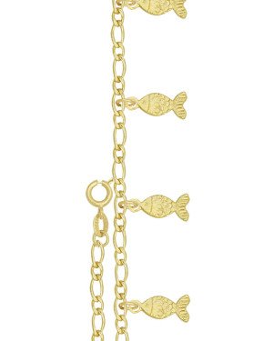 Pulseira 4 Peixes - CE - 13mm x 140mm - 1.61gr