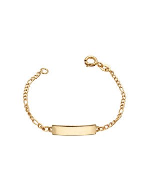 Pulseira Chapa Lisa Infantil - CE - 4mm x 120mm - 1.59gr
