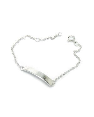 Pulseira Chapa Lisa Infantil com Alongador - G3 - 5mm x 160mm - 2.02gr