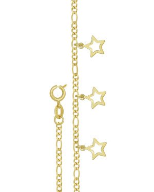 Tornozeleira com Tres Estrelas Vazadas - CN - 12mm x 230mm - 2.10gr