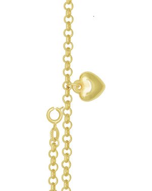 Pulseira c/  Coracao Grande - CN - 19mm x 180mm - 4.10gr