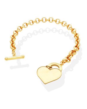 Pulseira Coracao - CN - 32mm x 180mm - 9.20gr