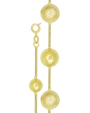 Pulseira  5 Bolas - CE - 12mm x 180mm - 6.00gr