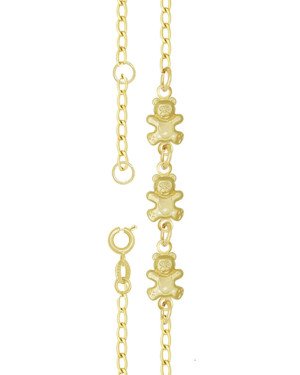 Pulseira Tres Ursos Duplos Intercalados com Alongador - CE - 7mm x 140mm - 2.12gr