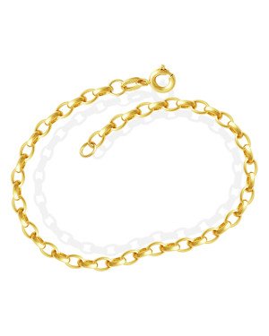Corrente 1.20 Cadeado Elo Oval Meia Cana - CN - 4mm x 180mm - 3.50gr
