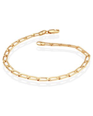 Pulseira 1.20 Elo Longo Batido - CE - 4mm x 180mm - 3.50gr