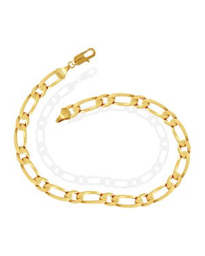 Pulseira 0.80 Palito Estampada Diamantada Centro - CE - 7mm x 200mm - 10.90gr