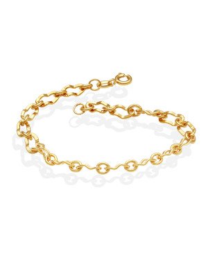 Pulseira 1.00 1x1 Estampado Ondas - CN - 5mm x 180mm - 4.28gr