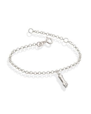 Pulseira AG Elo Portugues p/ 1 Figuinha  - G3 - 12mm x 160mm - 1.37gr