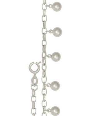 Pulseira com Seis Bolas Duplas - G3 - 13mm x 180mm - 4.57gr