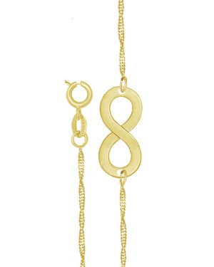 Pulseira c/ Infinito s/ Inscricao Pequeno  - CE - 11mm x 180mm - 1.70gr