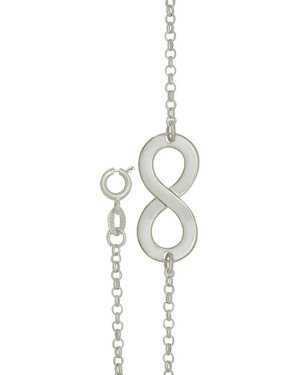 Pulseira AG c/ Infinito s/ Inscricao Pequeno  - G3 - 11mm x 180mm - 2.06gr