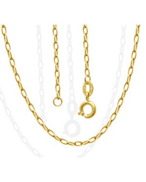 Corrente Cadeado Elo Longo 0,50 - CN - 1mm x 600mm - 3.60gr
