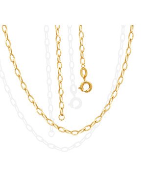 Corrente Cadeado Elo Longo 0,65 - CN - 1mm x 600mm - 5.73gr