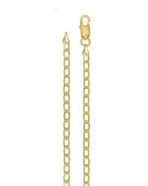 Corrente Elo Longo 0,40 Diamantada  - CE - 1mm x 450mm - 3.10gr
