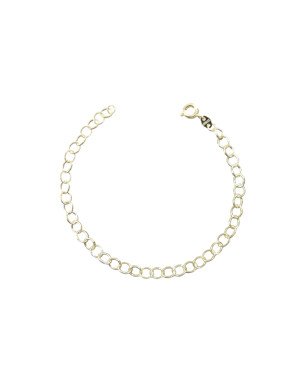 Pulseira Cadeado 0,90 Elo Oval - CN - 1mm x 180mm - 2.52gr