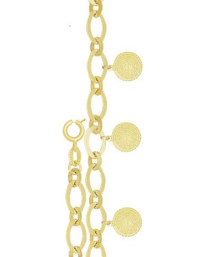 Pulseira c/ 7 Redondo c/ Pai Nosso - CE - 15mm x 180mm - 11.00gr