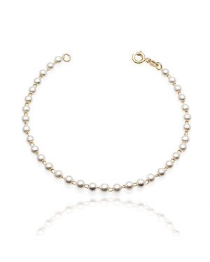 Pulseira de Perola 4mm  - CS - 4mm x 180mm - 1.50gr
