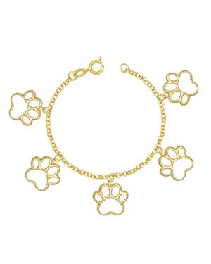 Pulseira c/ 5 Patas Pet Vazada - CE - 19mm x 180mm - 4.30gr